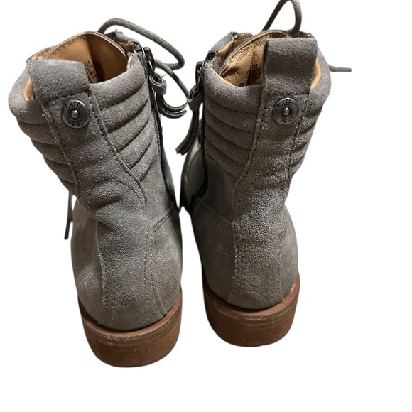 Sofft Baxter Gray Lace Up Ankle Boots with Quilted Detailing Leather Women SZ 7 - Picture 5 of 11